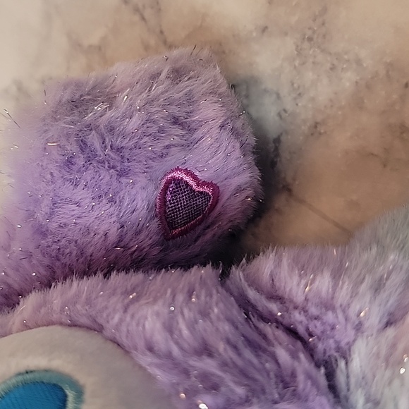 Care Bear 40th Anniversary Purple 14" Plush Stuffed Animal with Shimmer Effect - Picture 7 of 9